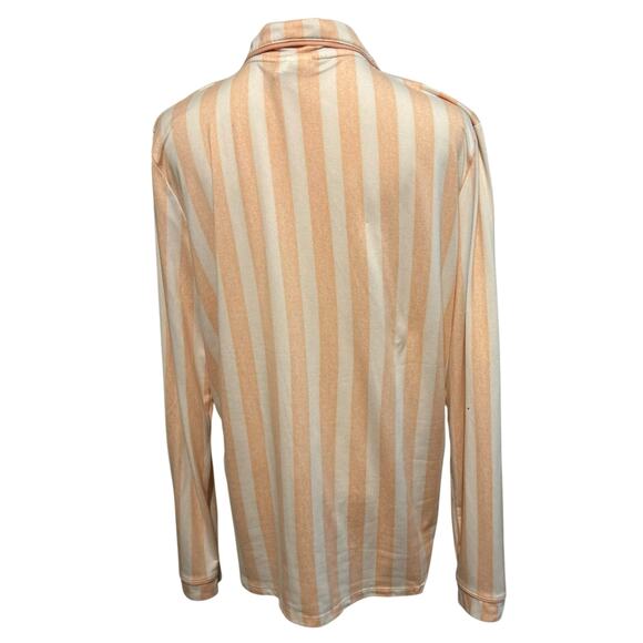 Wonderly Intimates Pajama Set Womans Size Med 2-Piece Pants & Top Peach Stripe - Picture 12 of 13